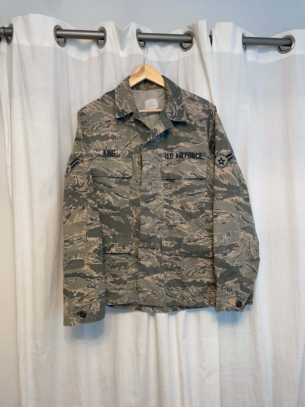 US Air Force ABU Digital Tiger Stripe Combat Uniform Jacket Size 38S
Military